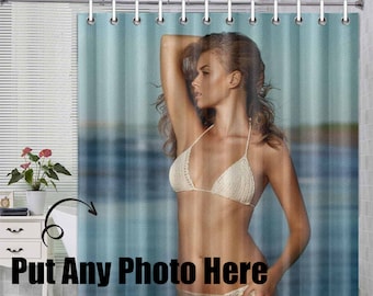 Personalized Photo Shower Curtain: Custom Waterproof Bathroom Decor