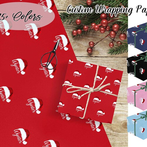 Custom Name Personalized Wrapping Paper Customizable Holiday Etsy