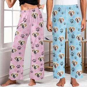 Custom Pet Face Pajama Pants, Personalized Dog Cat Photo Pajamas Pants, Custom Dog Cat Pajama Pants, Face on Pajamas Socks, Christmas Gifts