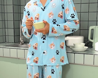 Custom Pet Face Pajamas: Personalized Photo Matching Family PJs, Christmas gift