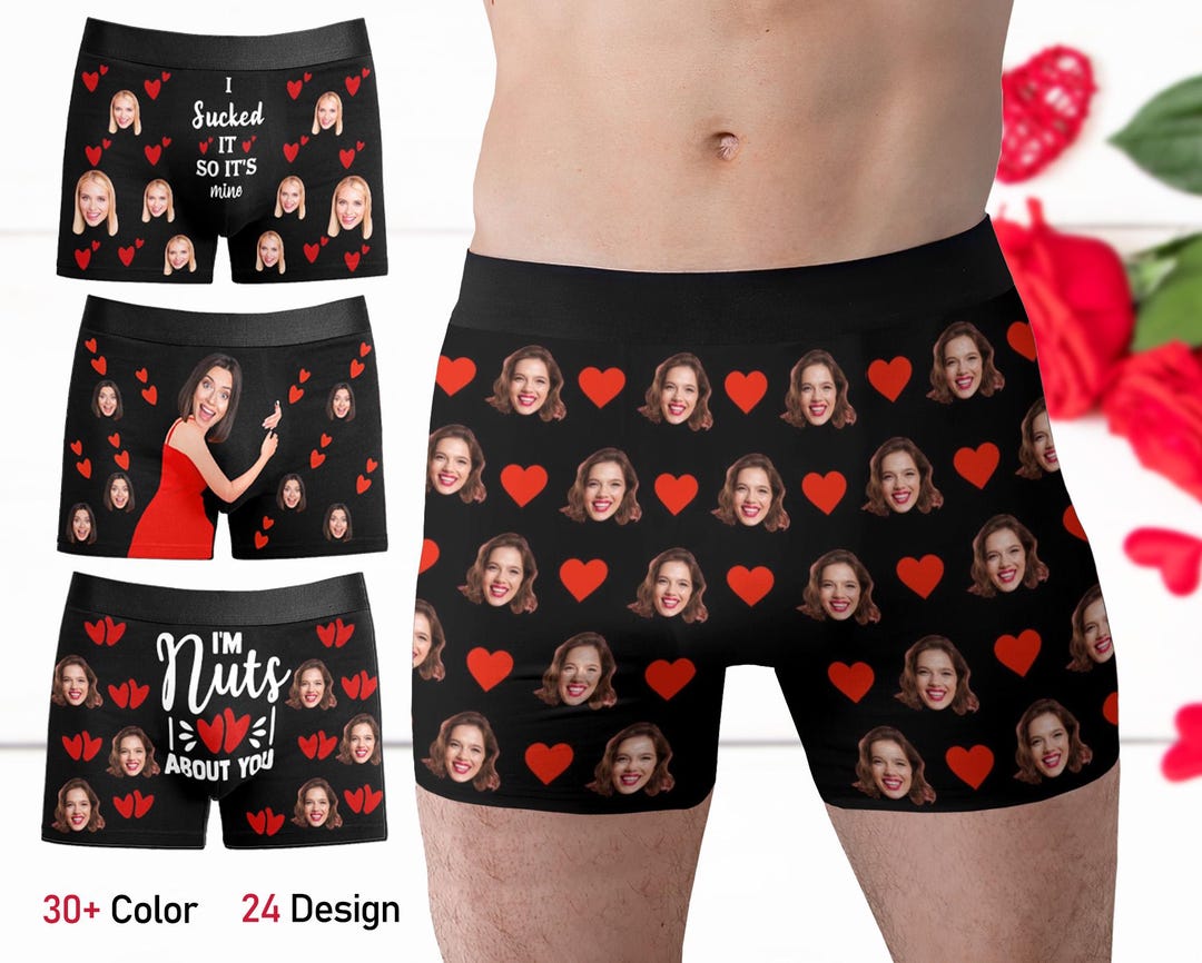 Custom Face Boxers, Personalized Photo Underwear, Anniversary Gift for ...