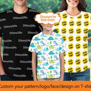 Custom All Over Print T-Shirt: Personalized Photo/Logo Design