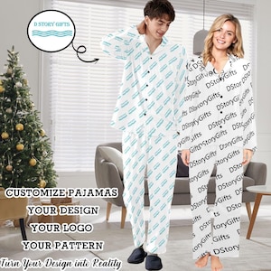 Personalized Pajama Your Design, Custom Women Me Pajama Set, Custom Pajama Photo, Custom Your LogoPajama, Photo PJ pants Funny Gift for Him