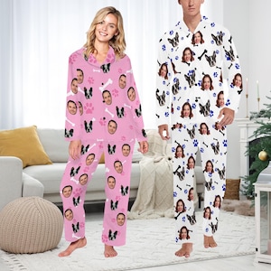 Custom Pajamas for dog, Personalized Pajama Set for pet, Custom Dog Face Pajamas, custom pajama pants woman men, Custom socks,Christmas Gift