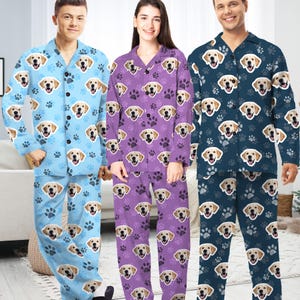 Personalized Pet Face Pajamas, Custom Pajamas for Men Women, Custom