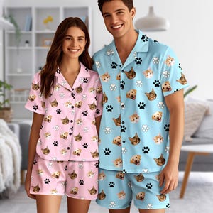 Custom Pet Face Pajamas: Personalized Dog & Cat Photo PJs