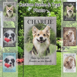 Personalized Pet Photo Garden Flag: Custom Memorial Yard Art