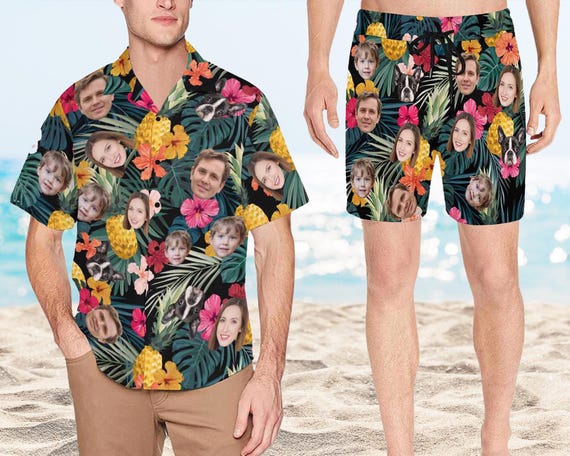 men's swim trunks with matching shirt