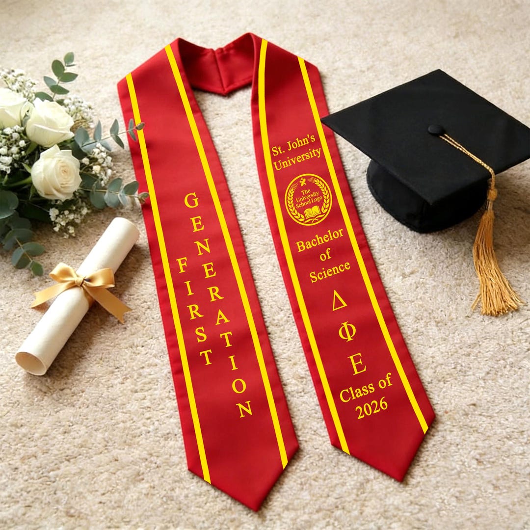 Custom Text Logo Graduation Stole Your Design Gradute Sash Class Of custom-text-logo-graduation-stole-your-design-gradute-sash-class-of