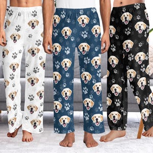 Custom Pet Face Pajamas Pants, Personalized Dog Cat Photo Pajamas Pants, Custom Dog Cat Pajama Pants, Face on Pajamas Socks, Christmas Gifts