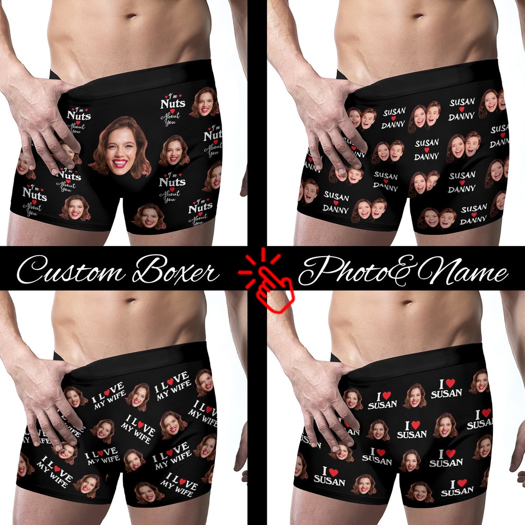 Custom Briefs Custom Face Boxer Briefs, Personalized Photo Underwear, Husband Gift - Etsy