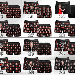 Custom Face Boxer Briefs: Personalized Photo Underwear Gift image 3