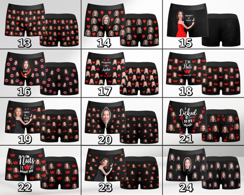 Custom Face Boxer Briefs: Personalized Photo Underwear Gift image 3