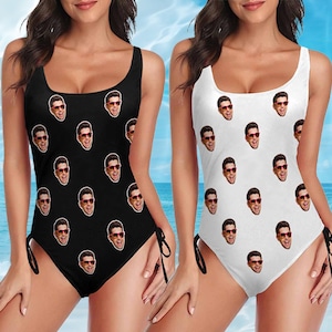 Personalized Swimsuit Custom Face Swimsuit Bachelorette swimsuit Face One piece Custom Wedding Gift Bridesmaid Swimwear Bachelorette party