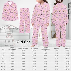 Custom Pet Face Pajamas: Personalized Photo＆Name Pjs Set Girl's Pajama set