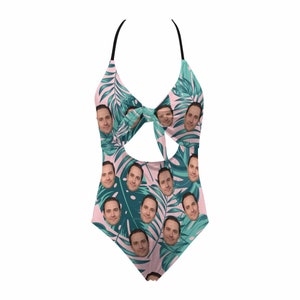 Custom Face Swimsuit: Personalized Couple&#39;s Bathing Suit