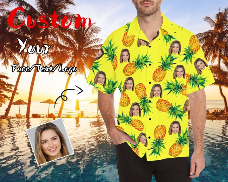 Custom Face Pineapple Yellow Girlfriend Men's All Over - Etsy