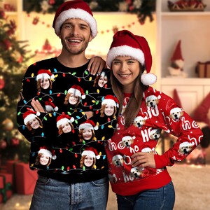 Custom Face Ugly Christmas Sweater/Hoodie: Personalized Photo Gift