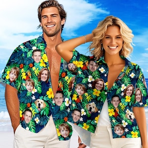 Custom Face Hawaiian Shirt: Personalized Photo Tropical Vacation Shirt
