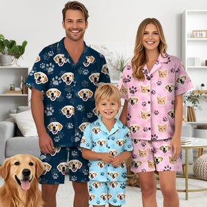 Custom Pet Face Pajamas: Personalized Photo Pajama Set