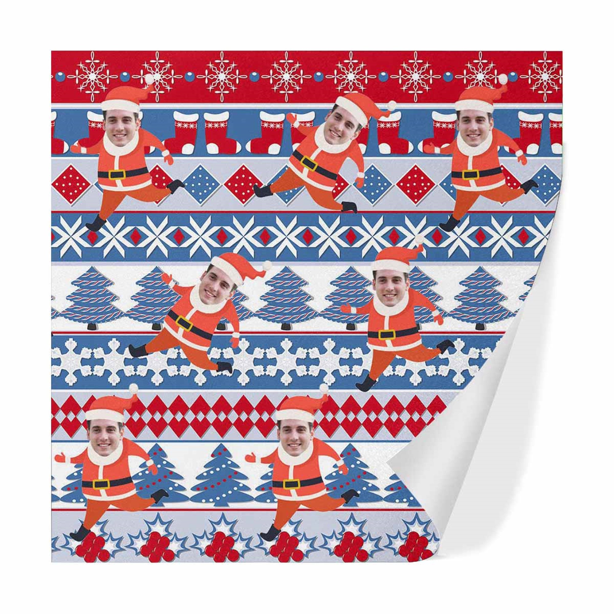 FnprtMo Christmas Wrapping Paper Clearance Blue Personalized Gift  Wrap Paper Birthday Girl Wrapping Paper Birthday Santa Claus Christmas  Wrapping Paper Set : Health & Household