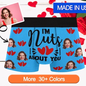 Custom Boxers Face, Personalized boxer Briefs, Custom underwear man, personalized underwear with face, anniversary Valentine&#39;s Day gift