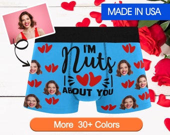 Custom Boxers Face, Personalized boxer Briefs, Custom underwear man, personalized underwear with face, anniversary Valentine's Day gift