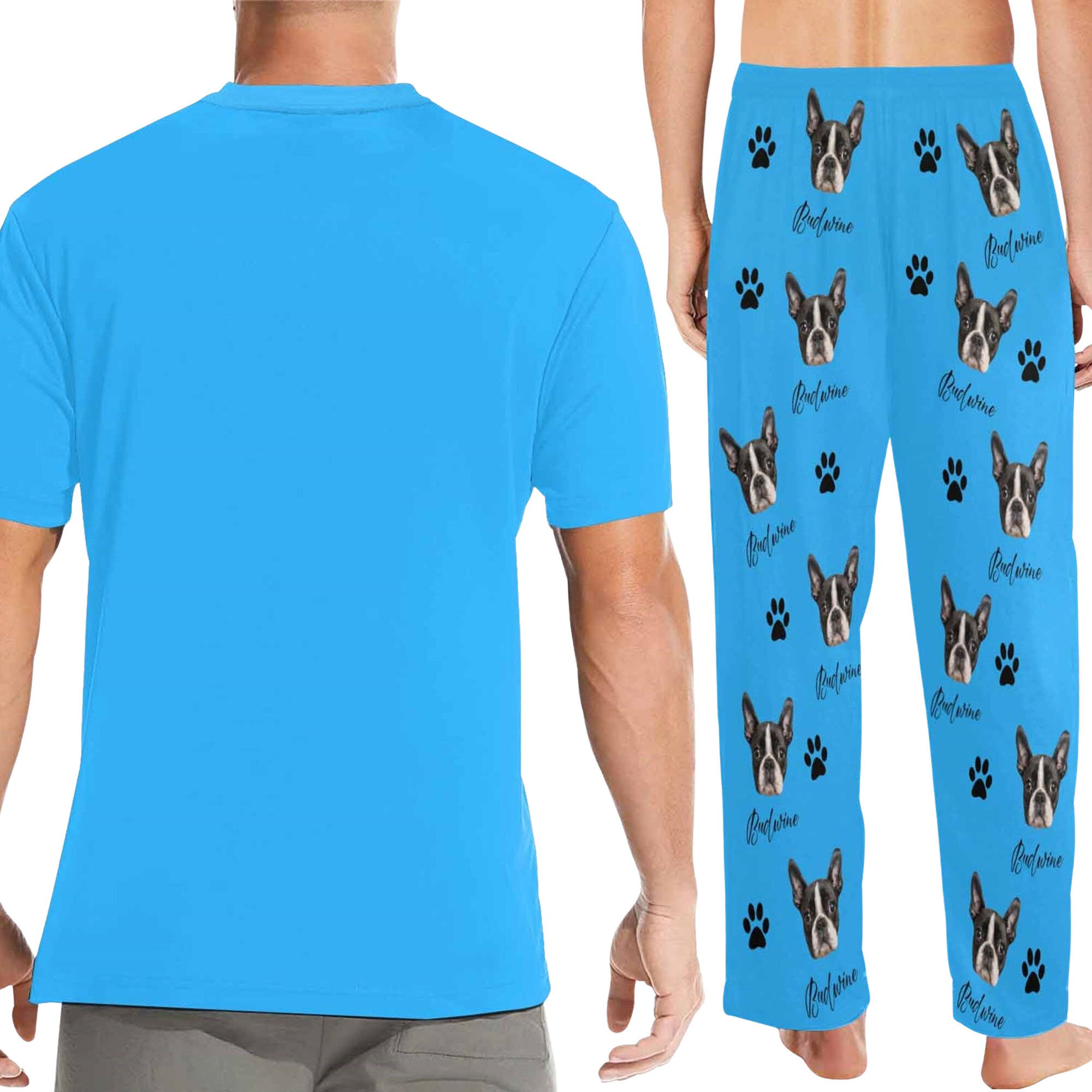 Custom Man Woman Pajamas With Face Personalized Pajamas Set Etsy