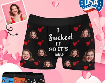 Custom Face Boxer Briefs: Personalized Photo Underwear, Valentine's Gift