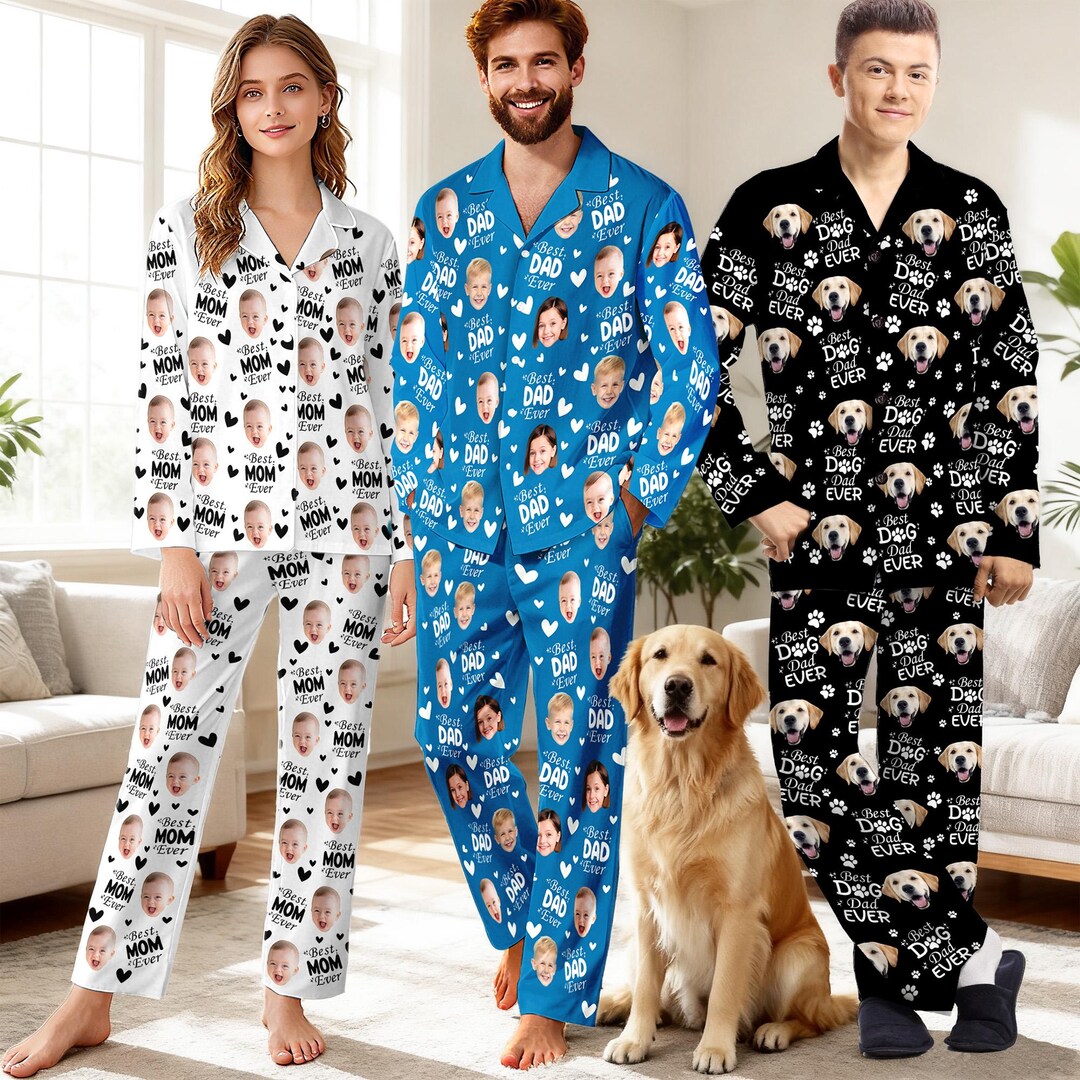 Personalized Photo Pajamas, Custom Face Gift - Etsy