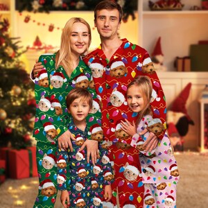 Custom Pet Christmas Pajamas: Personalized Family Photo Matching Set