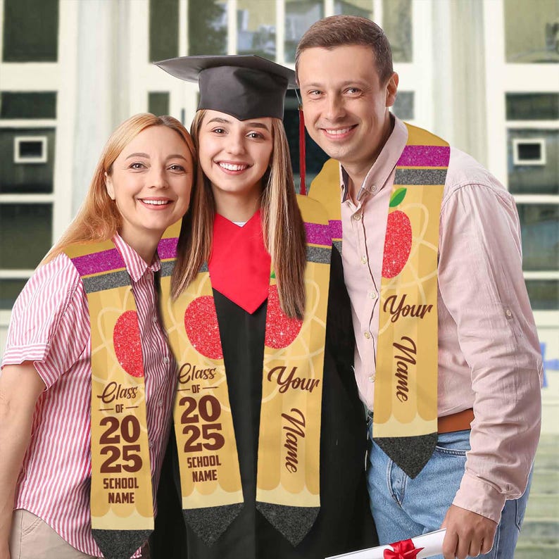 Graduation Robe Items Sashes Custom Teacher Graduation Stole: Class of 2026, Personalized Sash - Etsy