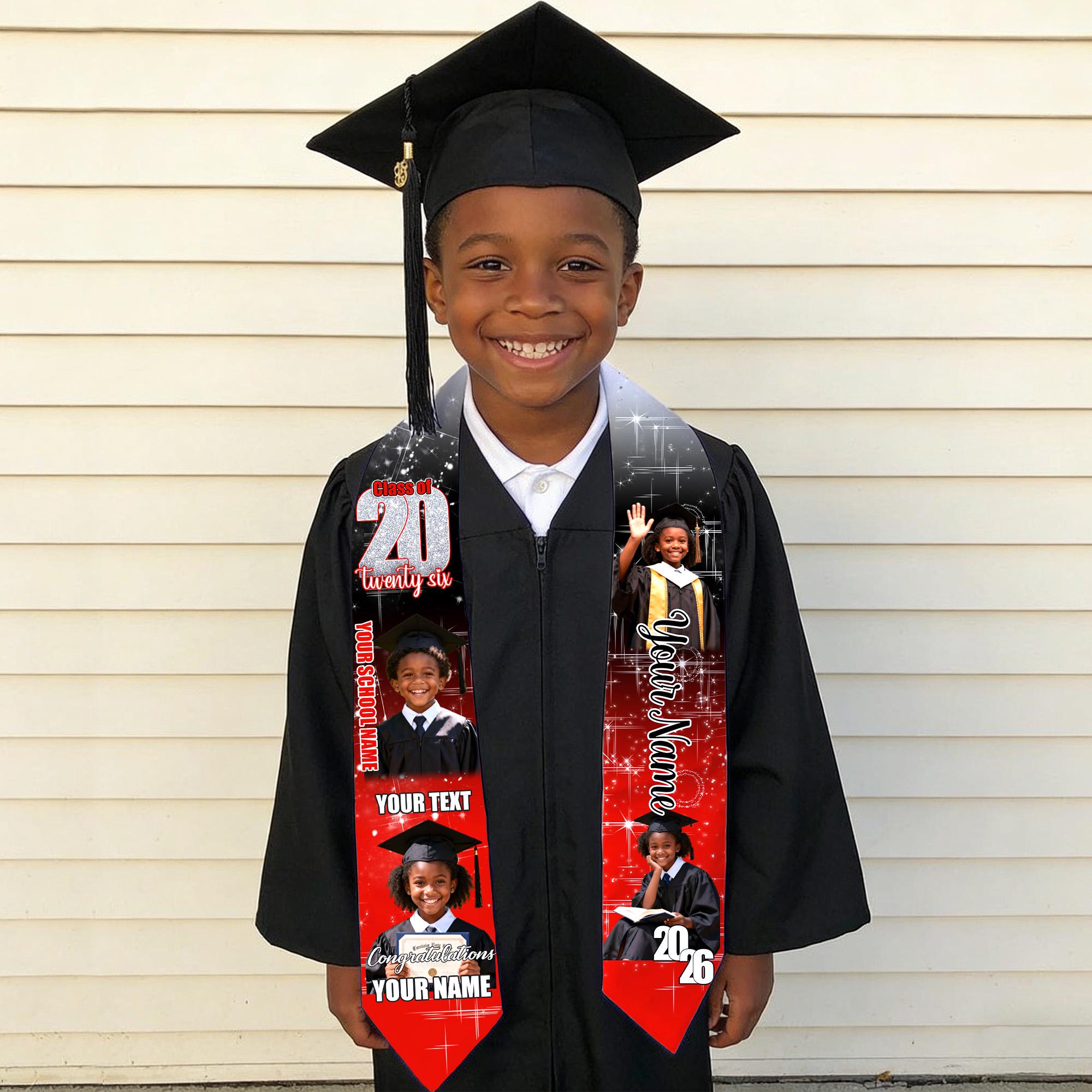 graduation day dress for kindergarten Shiny Kindergarten Graduation Cap, Gown, Stole & Diploma Package