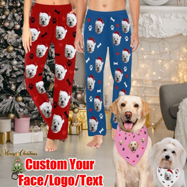 Custom Pajama Pants With Pet Face Etsy