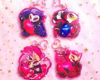 Hellborns with Love - Helluva Boss Valentines day acrylic key chains