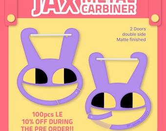 The Amazing Digital Circus - JAX Metal Carabiner (Purple Rabbit)