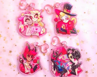 Sinners with Love - Hazbin Hotel Valentines day acrylic key chain