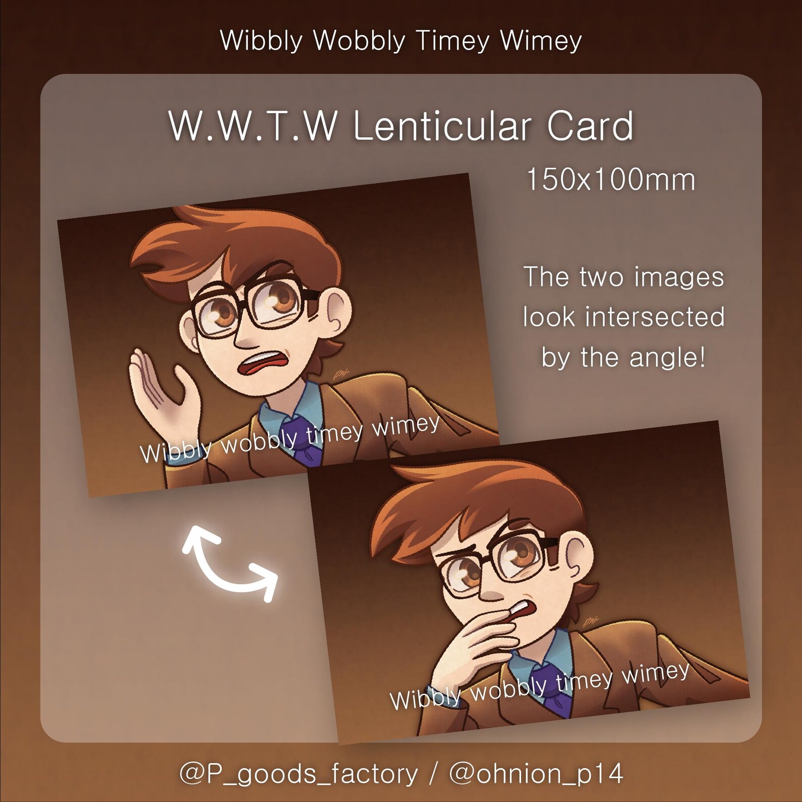 Doctor Who - wibbly Wobbly Timey Wimey Lenticular Card - Etsy
