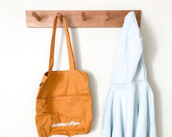 Handmade Tasmanian Hardwood Coat Rack: Entryway Floating Shelf