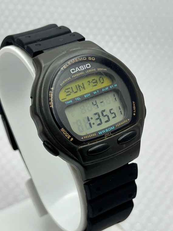 1990s Casio DB-56W Telememo 50 Wristwatch (Module… - image 3