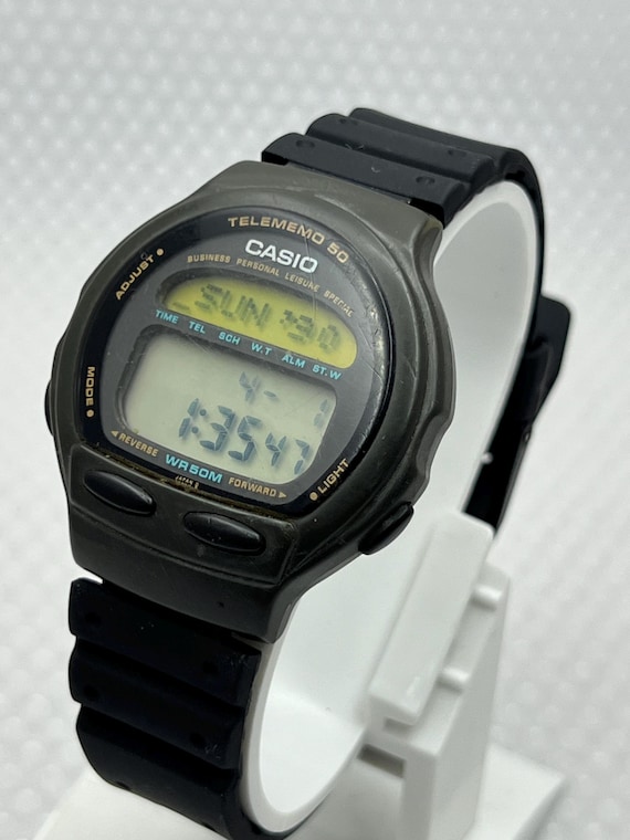 1990s Casio DB-56W Telememo 50 Wristwatch (Module… - image 2