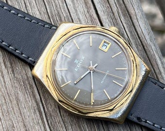 ヴィンテージ 1970 年代 Edox 17 石 ETA 2783 自動巻き Delfin