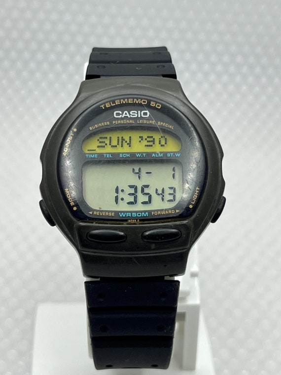 1990s Casio DB-56W Telememo 50 Wristwatch (Module… - image 1