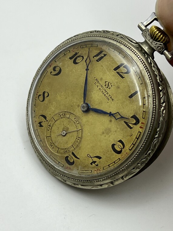 Chronomètre Vintage Réparation Chronomètre Riviera Pour Pièces/réparation - Bouton Manquant, Coque Compacte à Clapet Restom Reservoir