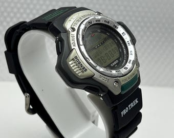 Vintage Casio Protrek PRT-41 Triple Sensor Watch: Japan Y, Working