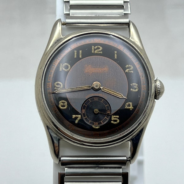1950s Lagonda Bullseye Military 32mm Swiss 16 Jewels Hand Winding men's wristwatch