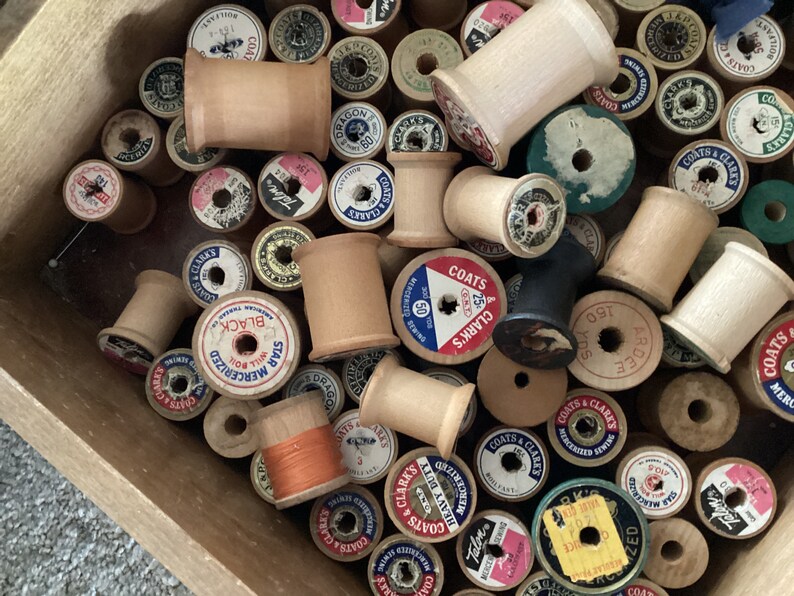 Antique Vintage Wooden Thread Spools for Crafting Etsy