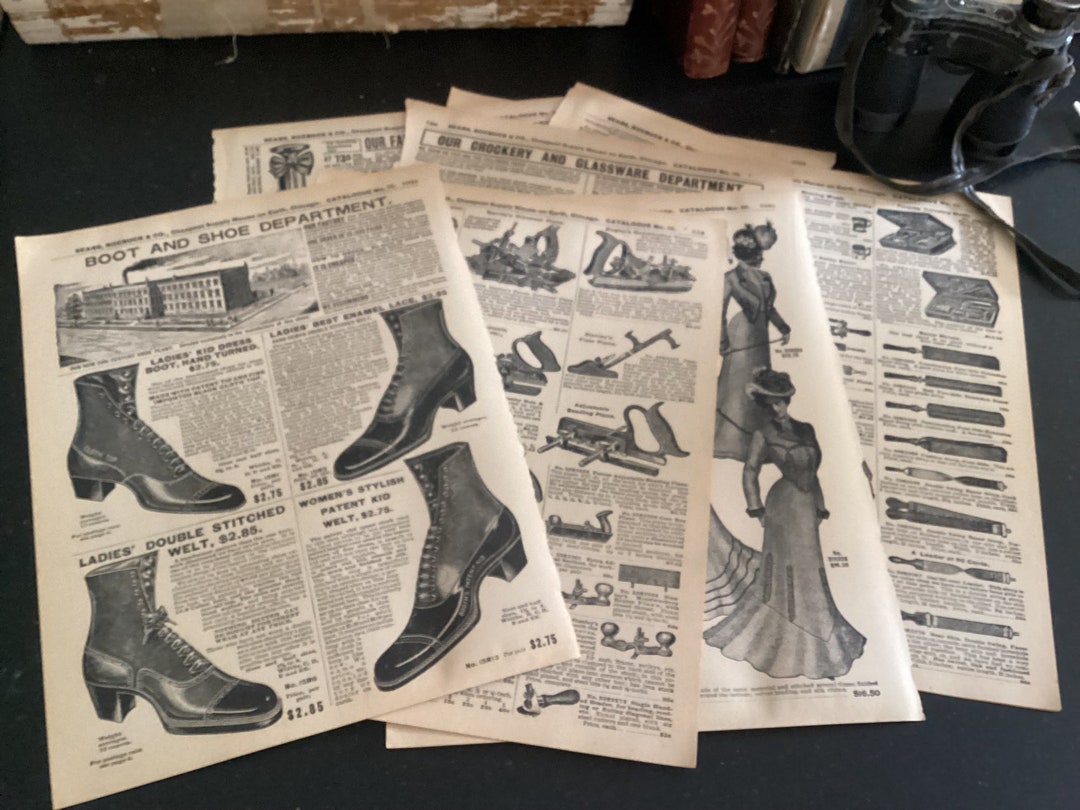 1904 Antique Sears Roebuck Catalog Pages for Cut Outs Junk Etsy