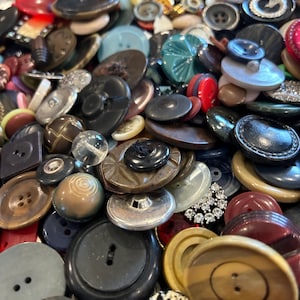 50 hand selected vintage mixed button lot fancy sewing buttons