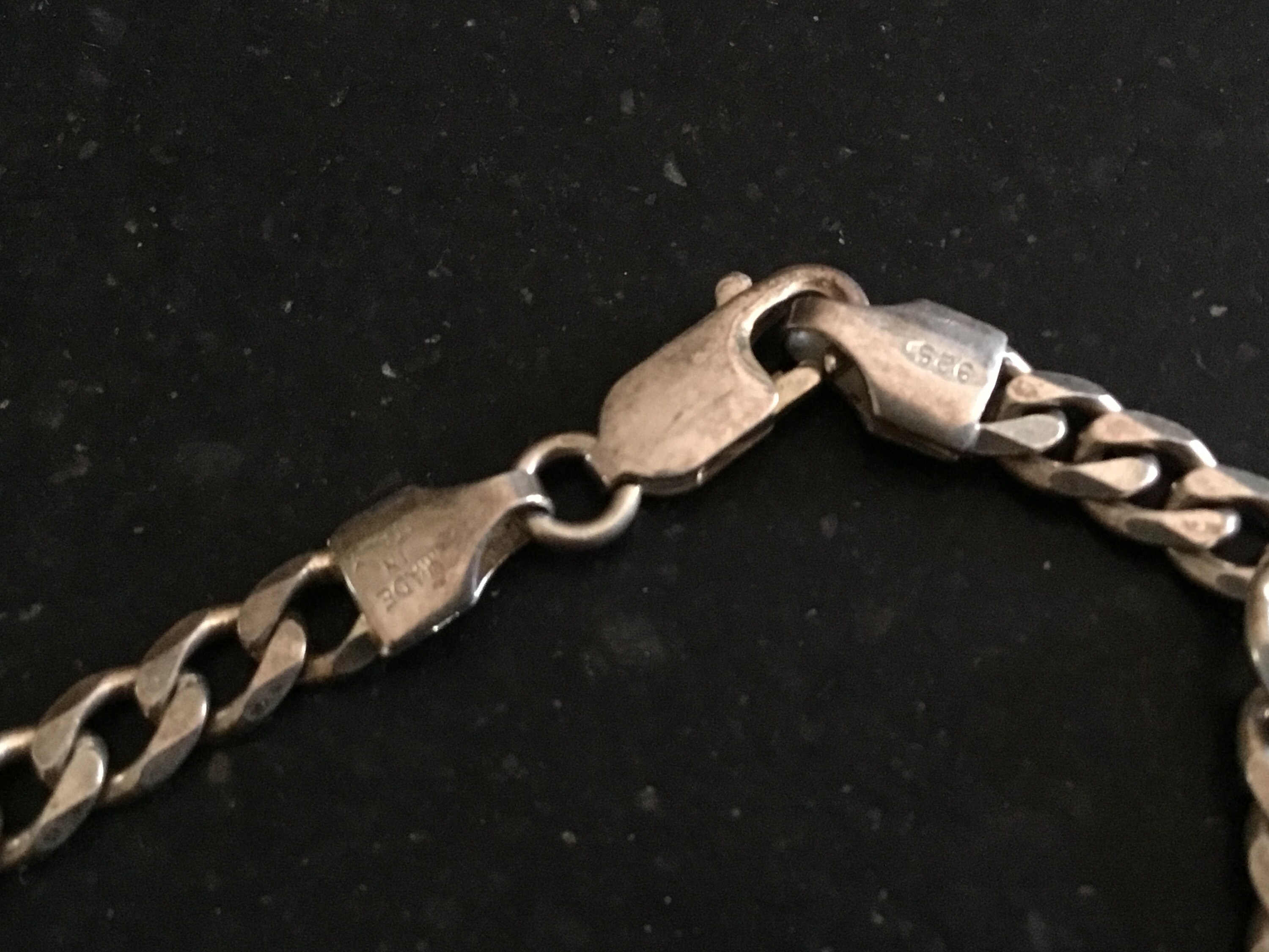 Vintage Ladies Sterling Silver Bracelet Engraved Bracelet